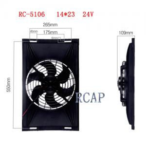 Fan 14X23 24V plastic frame
