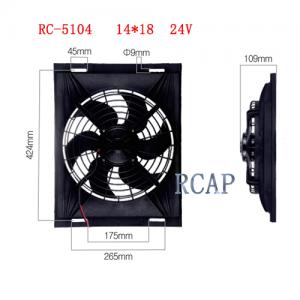 Fan 14X18 24V plastic frame