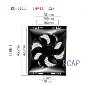 Fan 14X14 12V metal frame