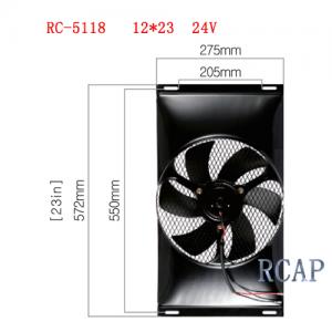 Fan 12X23 24V metal frame